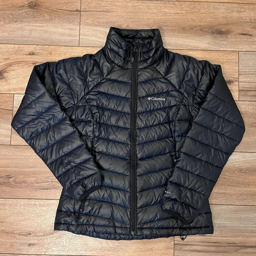 Columbia 860TF Turbodown Omni-Heat Goose Down Black Puffer Jacket Coat Women's M